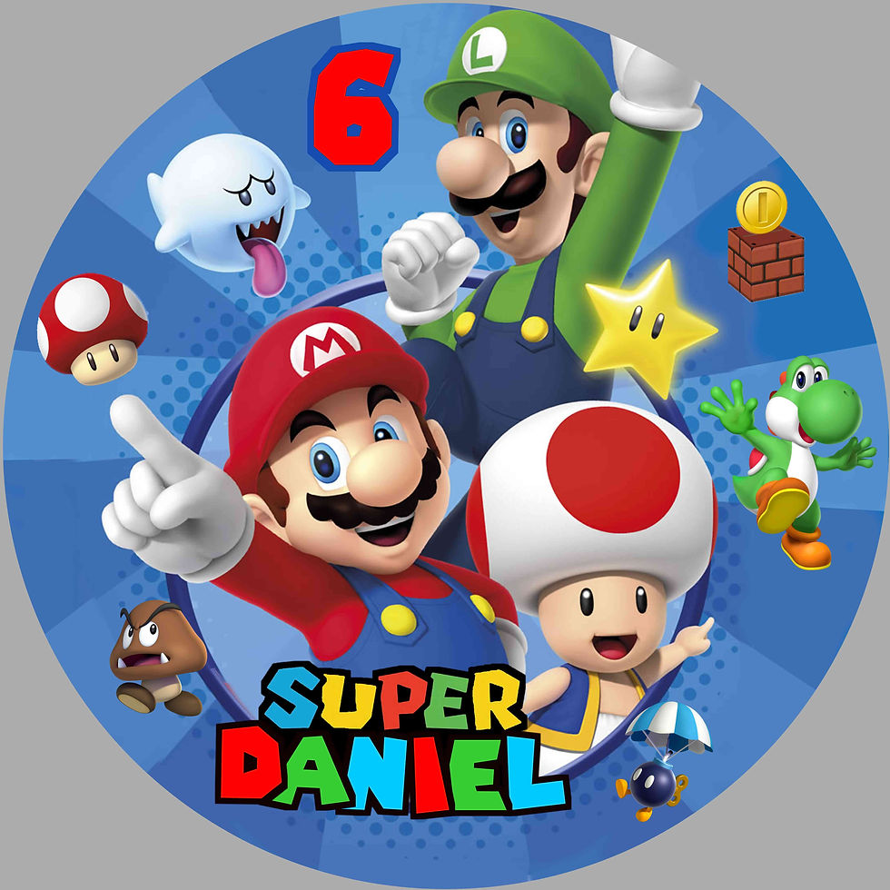 Painel Redondo 60X60 Super Mario