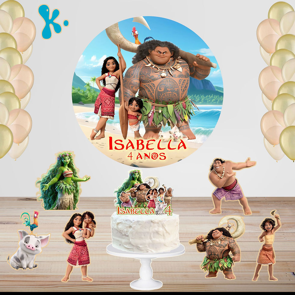 Kit de Festa Básico 2 Vaiana 2