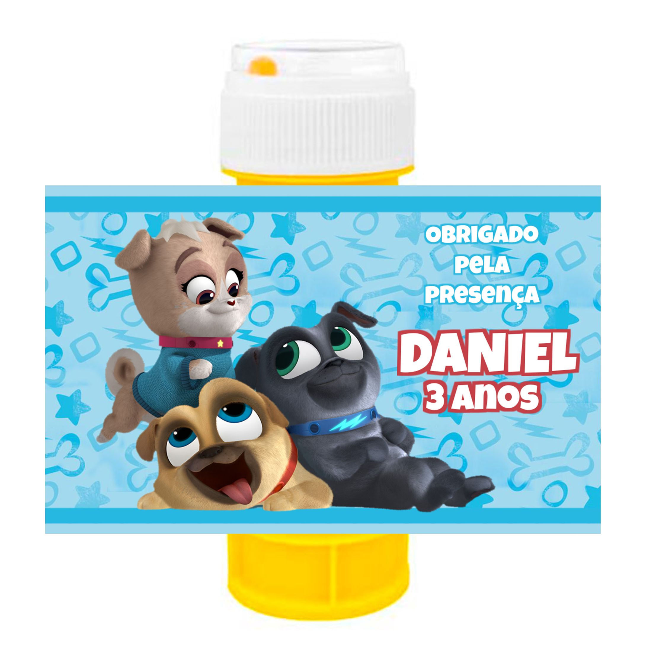 Autocolante para Bolinha de Sabão Bingo e Rolly