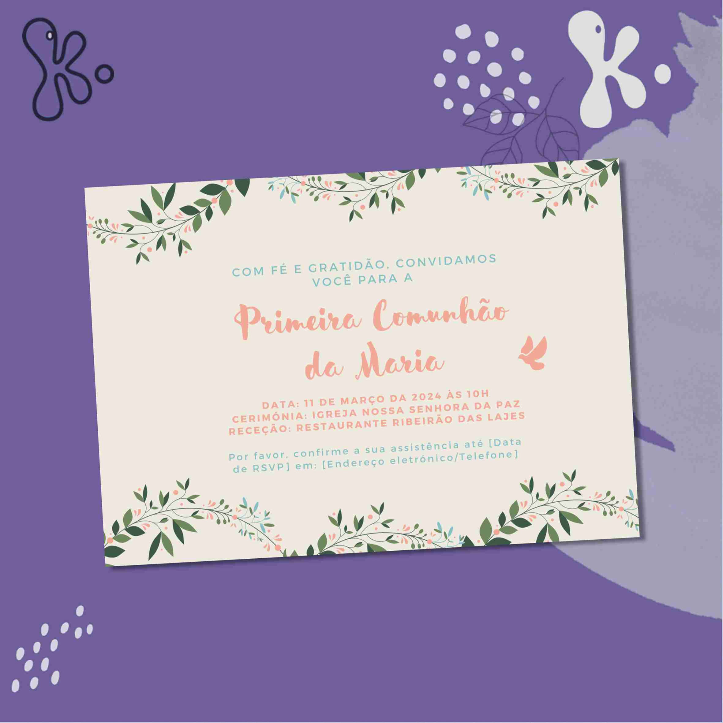 Convite Digital Primeira Comunhão 7