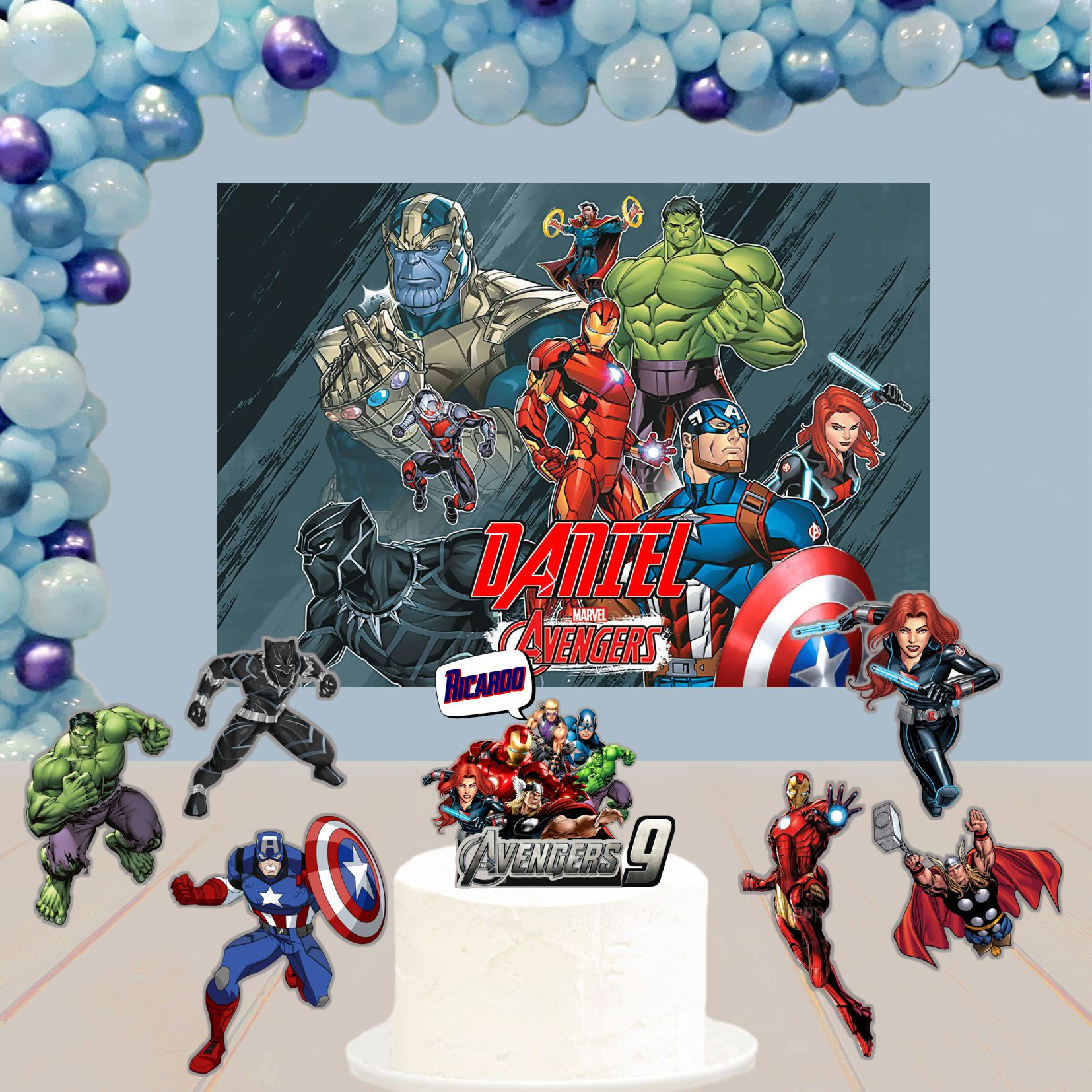 Kit de Festa Básico 1 Avengers Vingadores 1