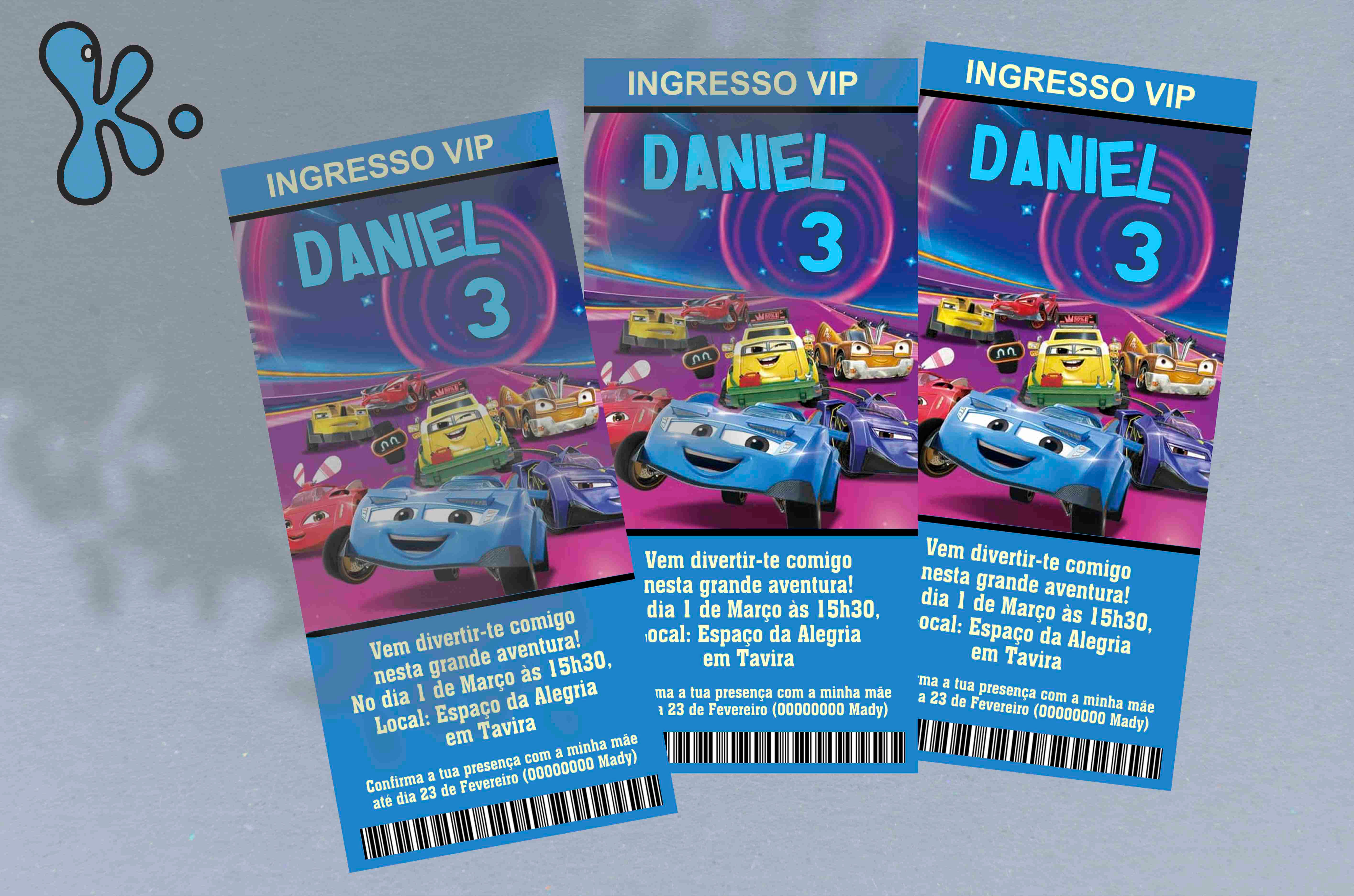 Convite Bilhete Impresso As Lendas do Spark