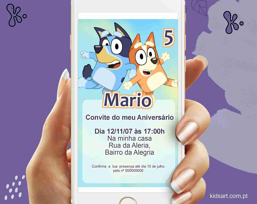 Miniatura: Convite Digital Bluey 2a2