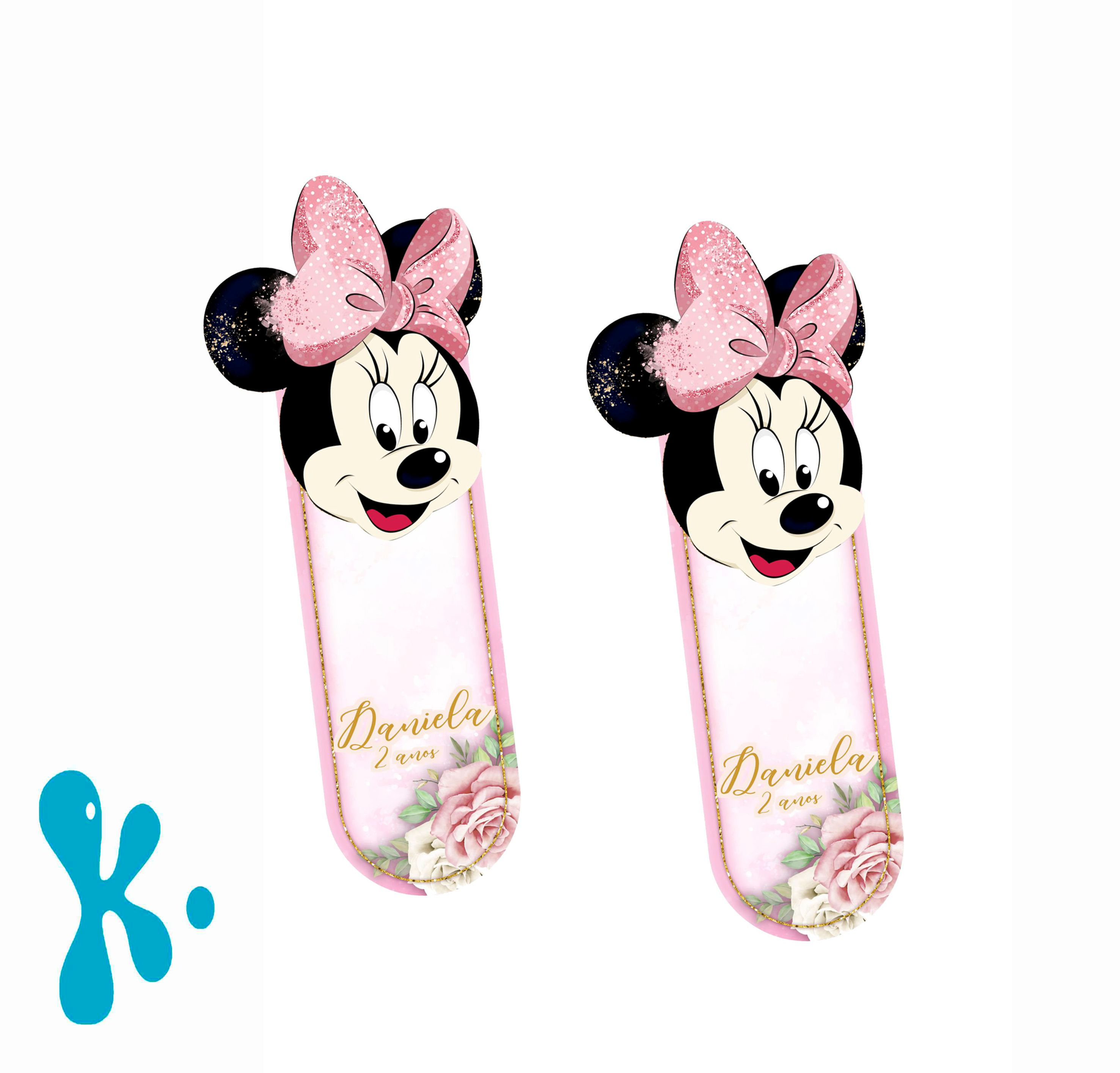 Marcador de Livro Minnie Rosa