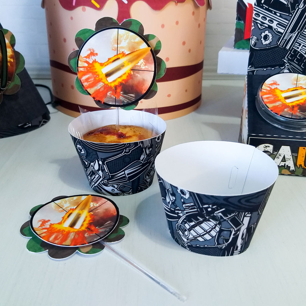 Conjunto de topper e wrapper Free Fire