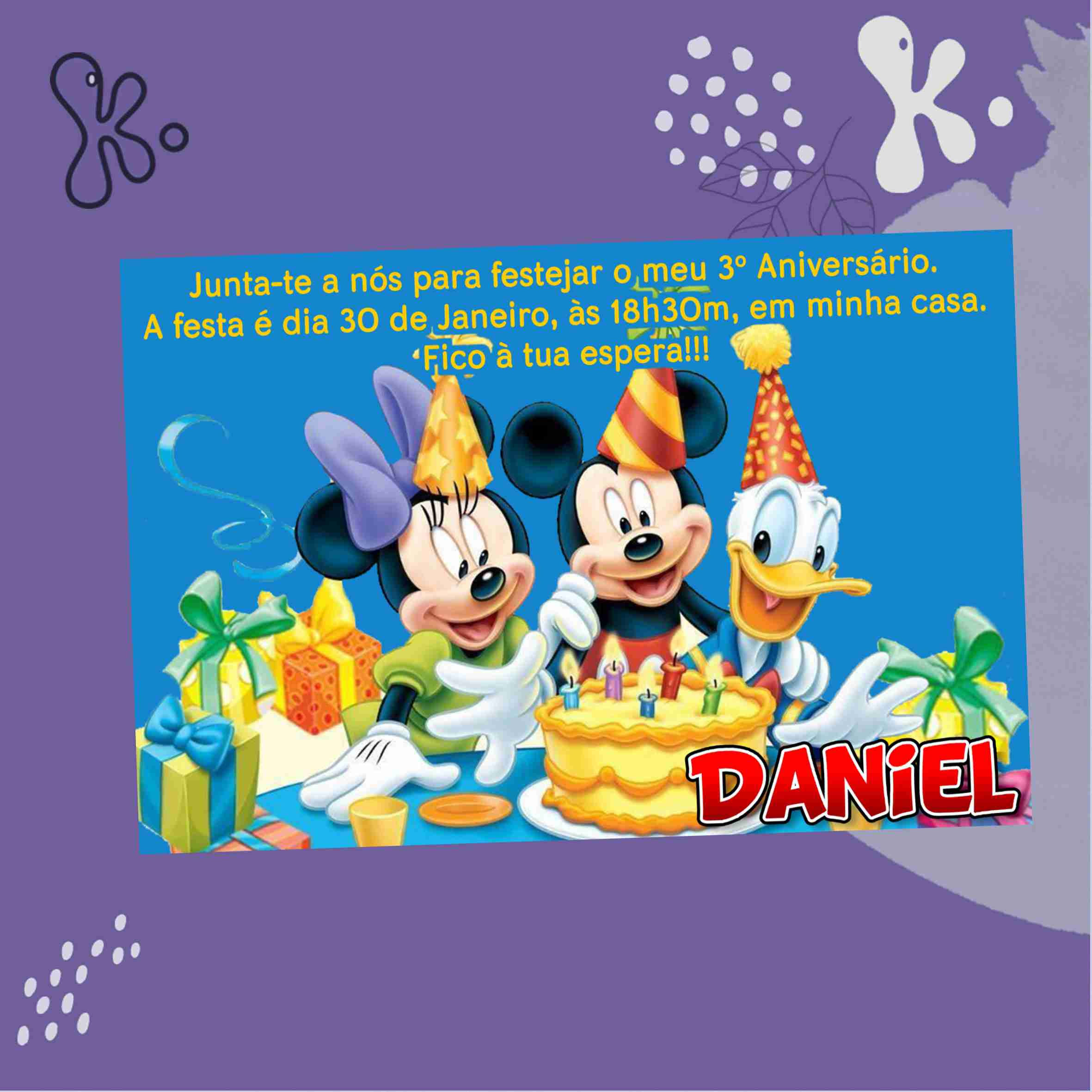 Convite Digital Mickey Mouse e Amigos 11