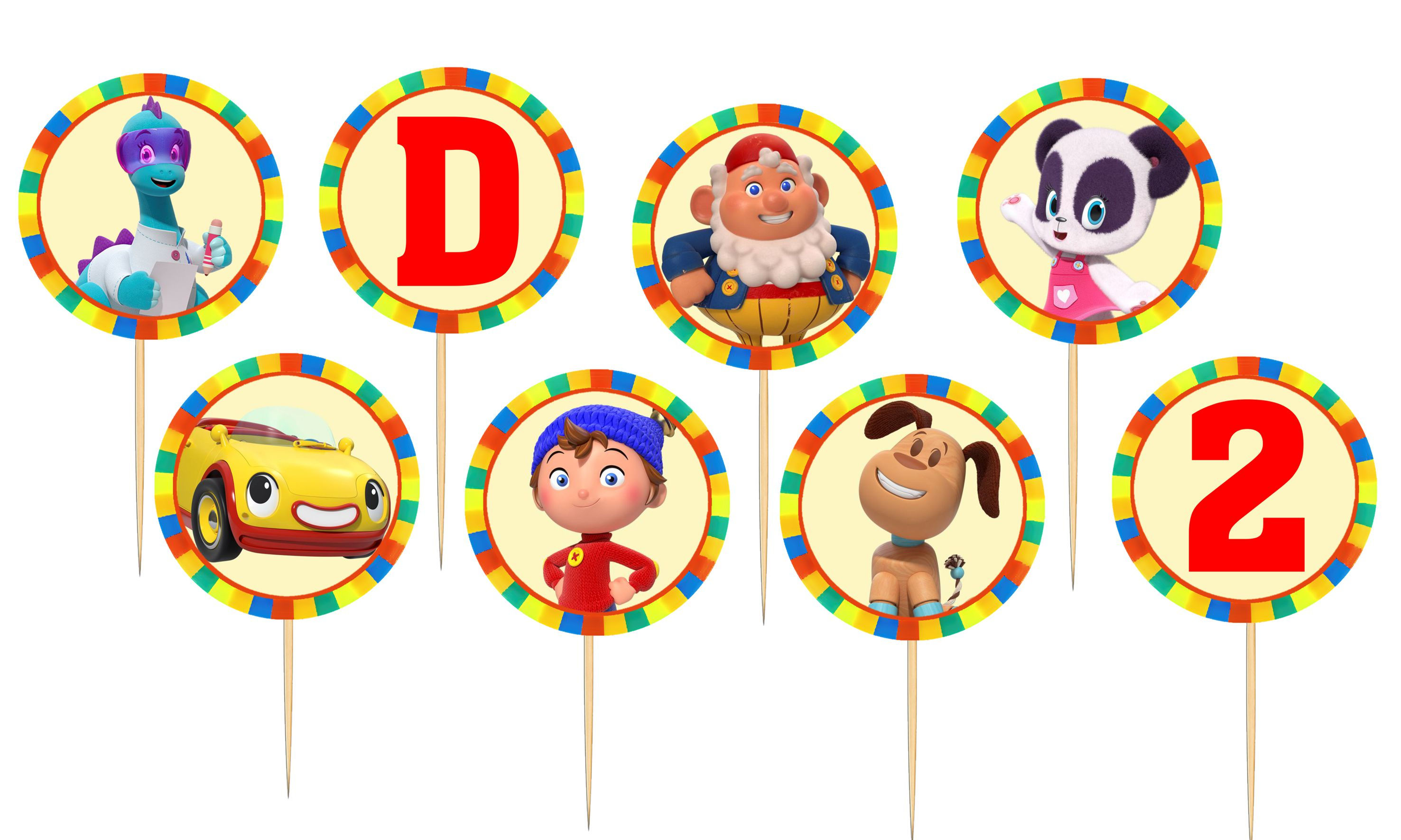 Toppers doces salgados Noddy