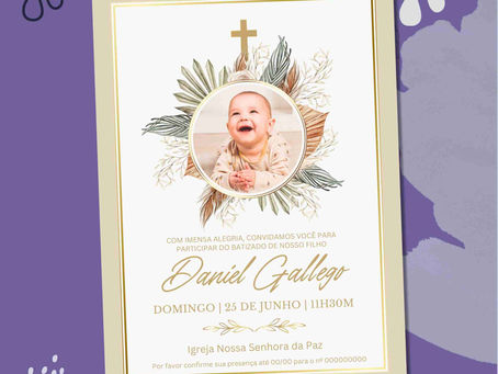 Os Convites para o Batizado