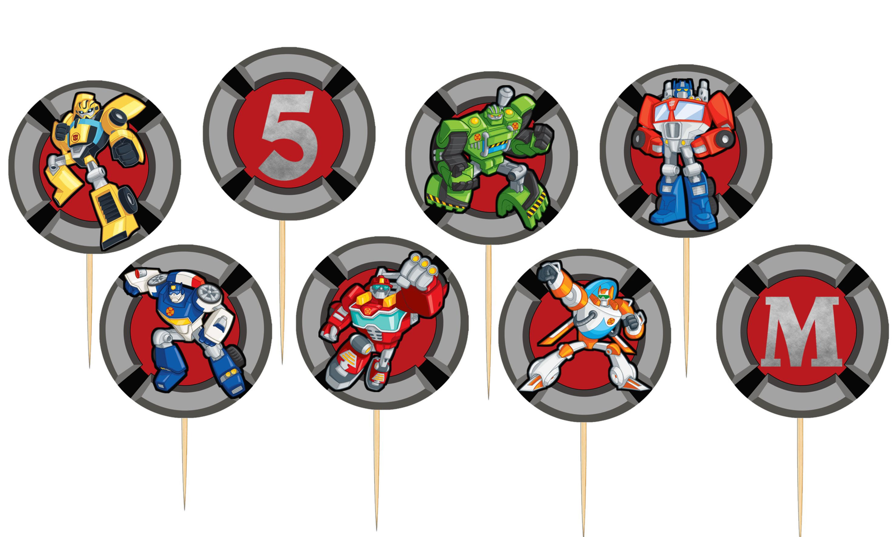 Toppers doces salgados Transformers