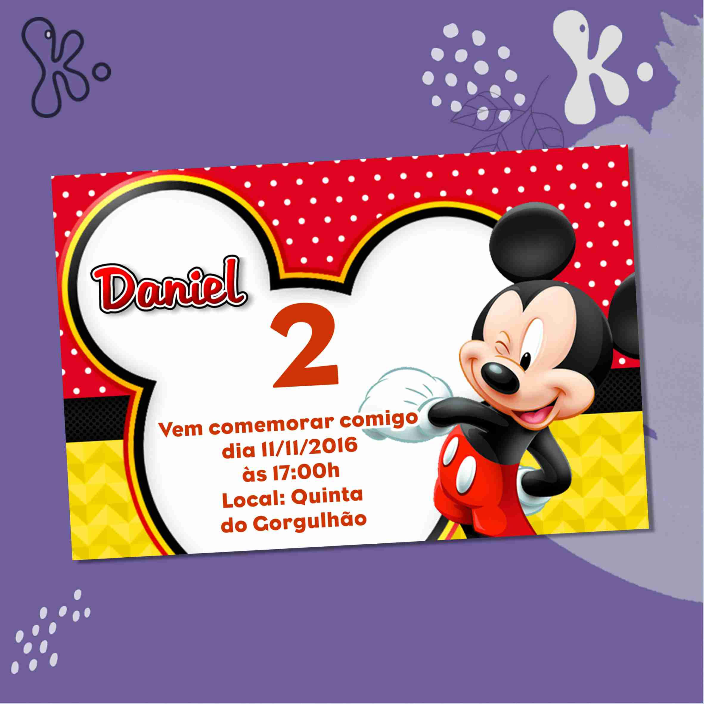 Convite Digital Mickey 7