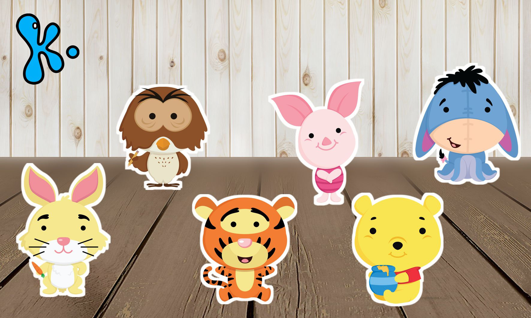 figuras de mesa Winnie the Pooh Baby Tigrão Leitão Ió decoração festa infantil baby Pooh