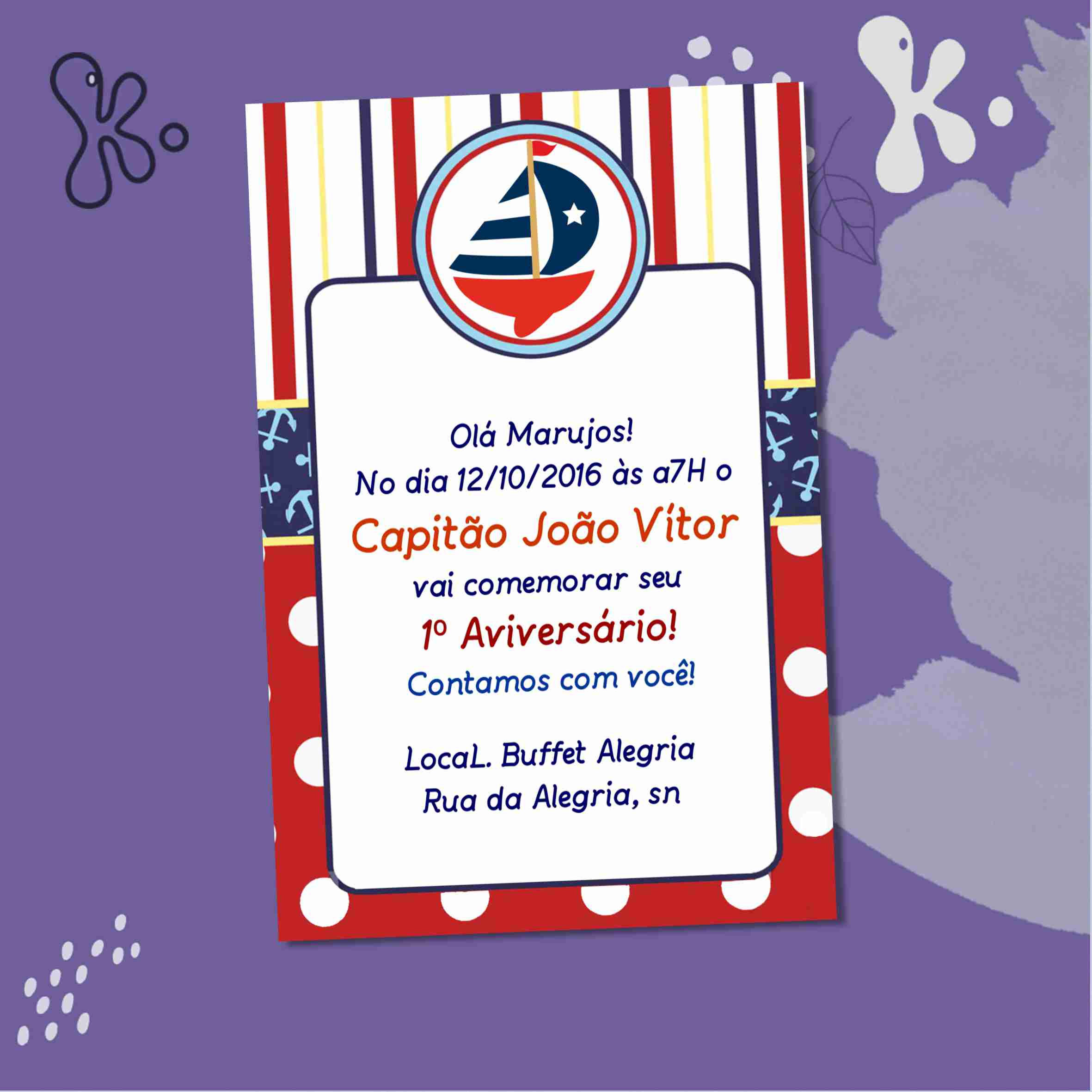 Convite Digital Marinheiro | Nautico 4