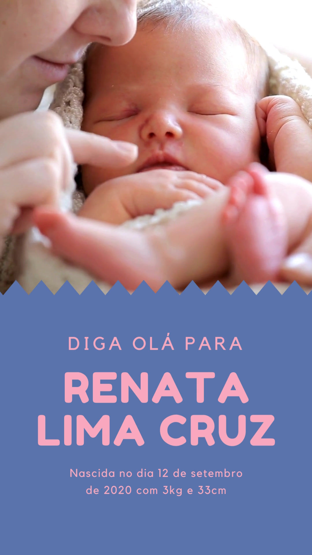 Anúncio de Nascimento Animado 4