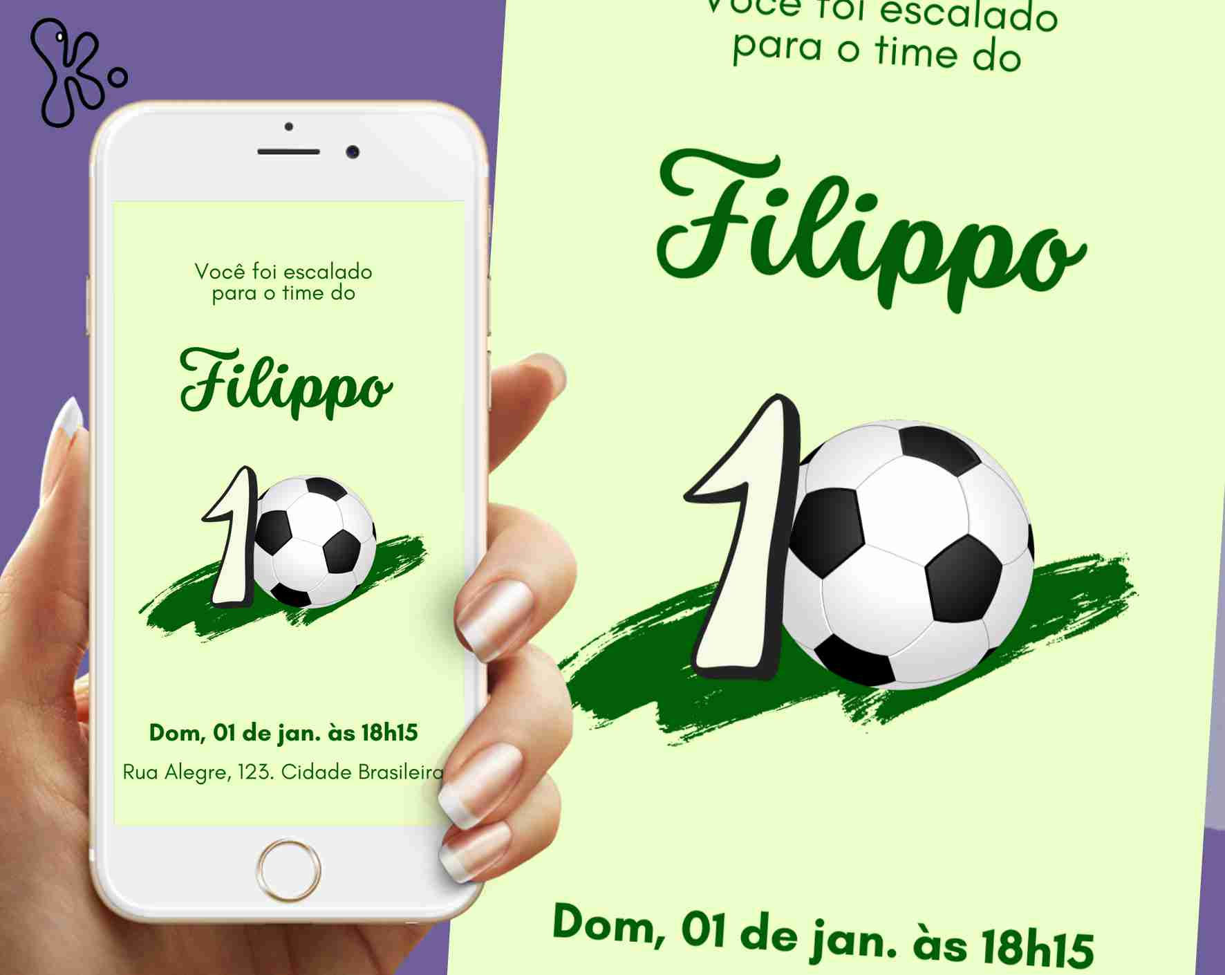 Convite Digital Futebol 11