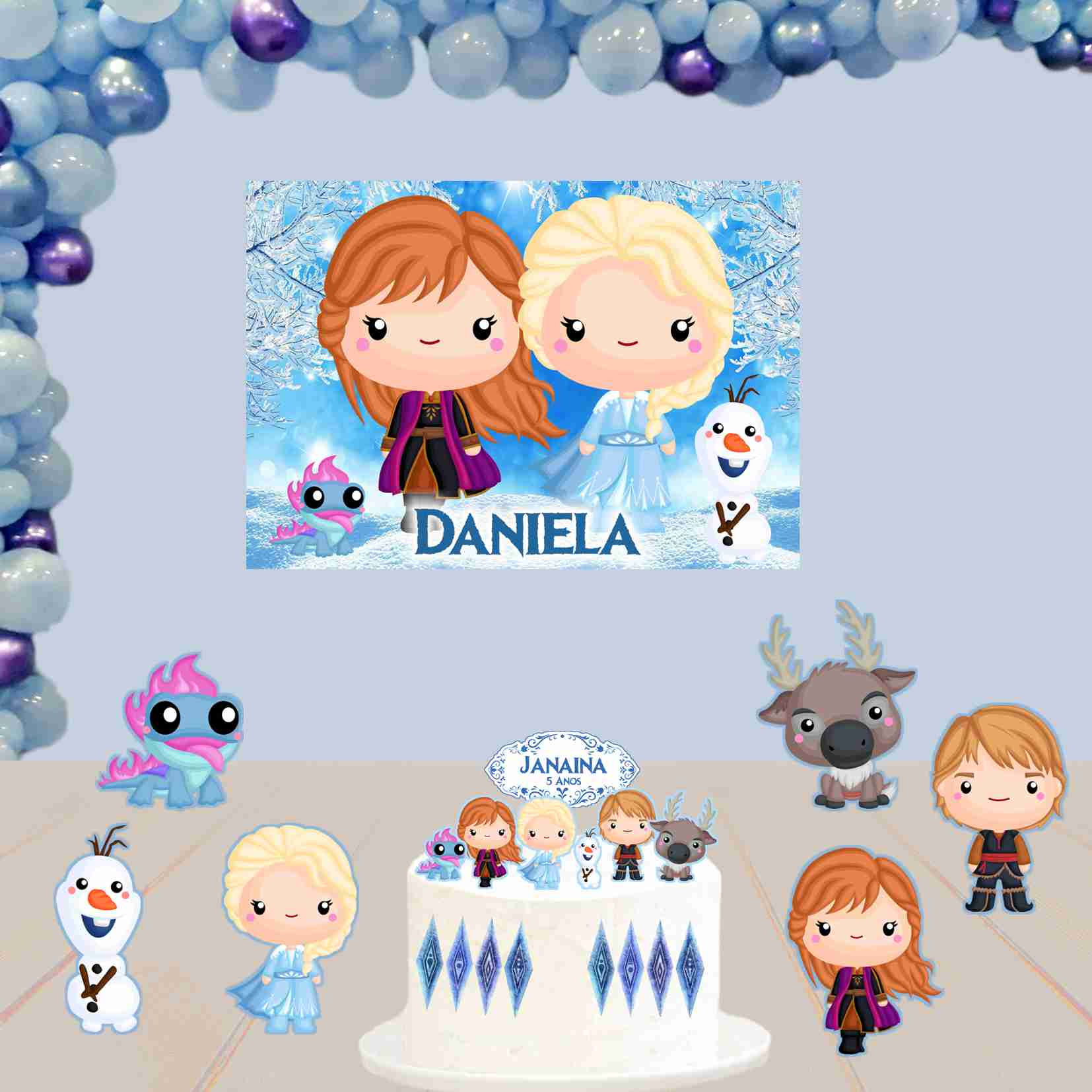 Kit de Festa Basico 1 Frozen Cute