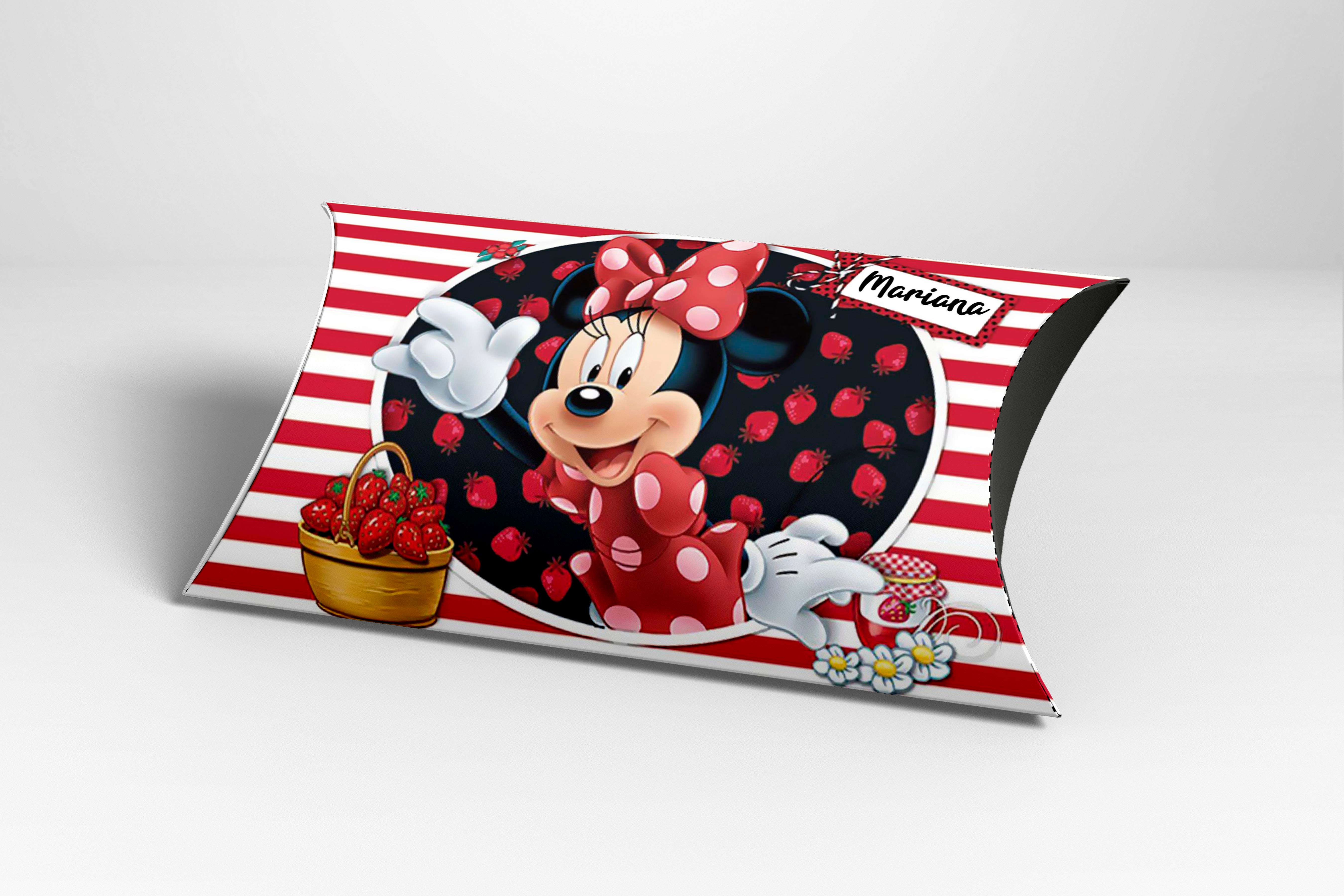 Caixa Almofada Minnie Vermelha