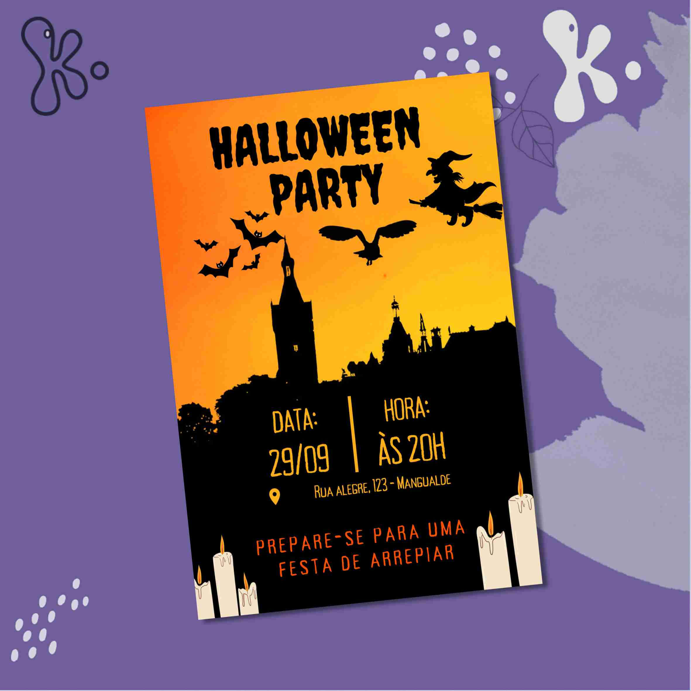 Convite Digital Halloween 16