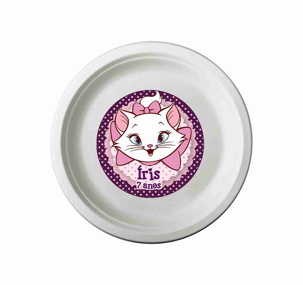 Autocolante para Prato Gatinha Marie