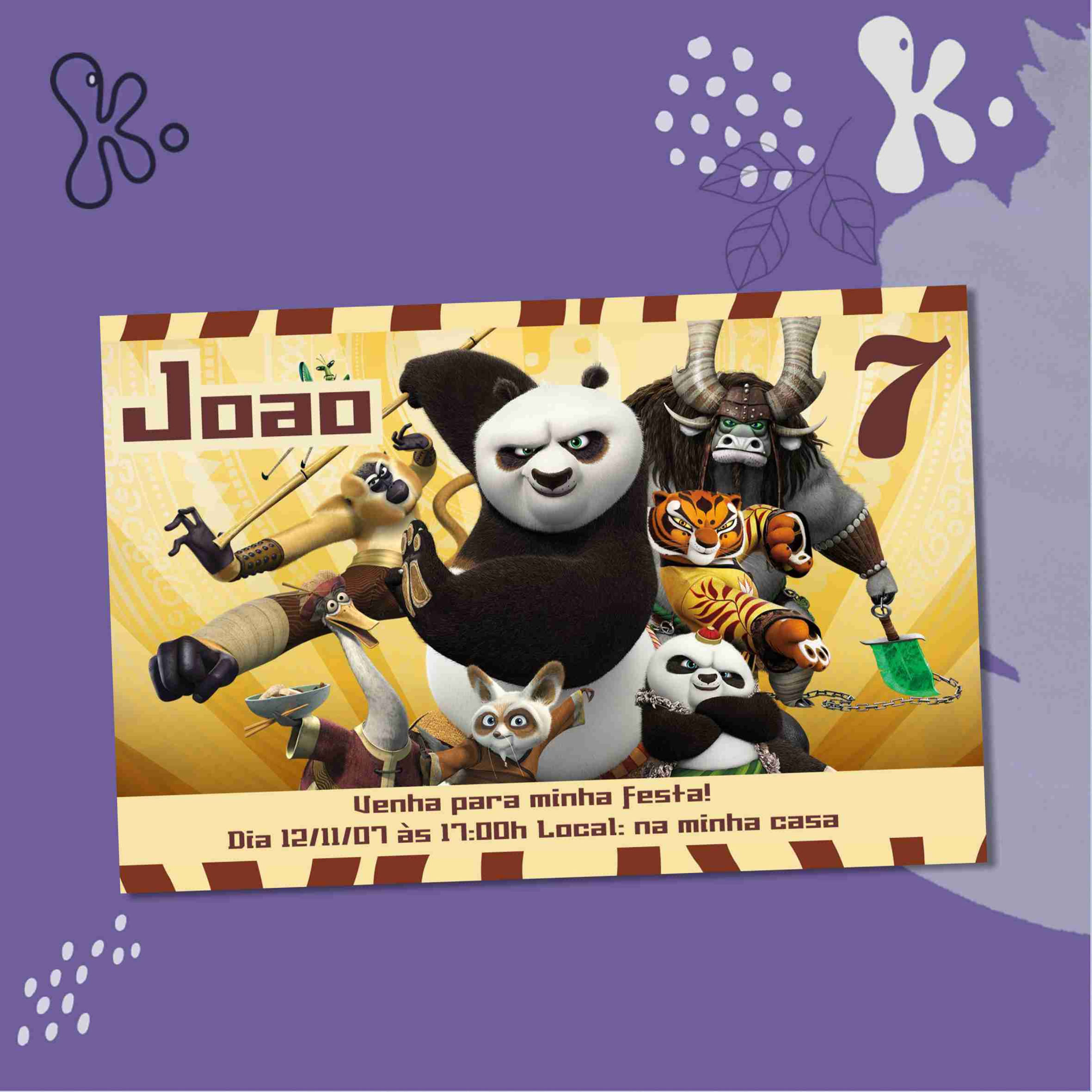 Convite Digital O Panda do Kung Fu 3