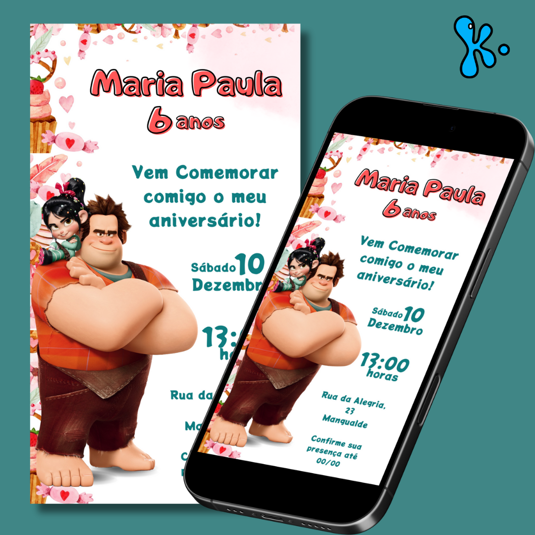 Convite Digital Força Ralph 2
