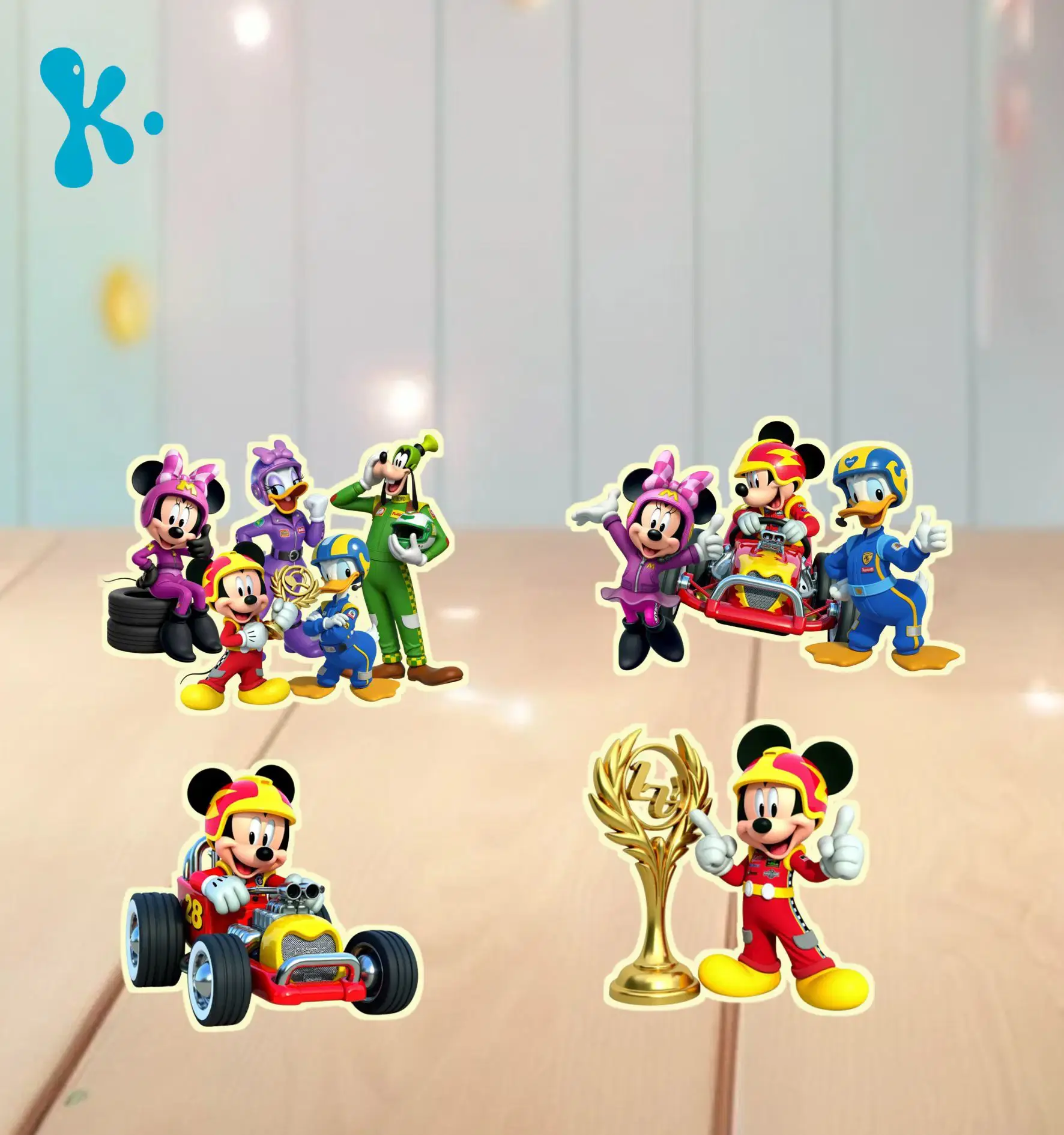 Figuras Mickey e os Super Pilotos – Decoração Divertida e Cheia de Velocidade