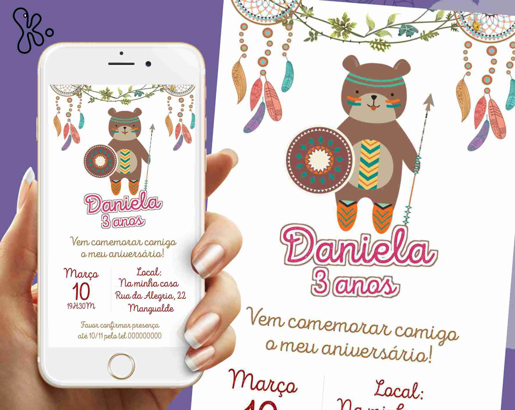 Convite Digital Animais Tribais