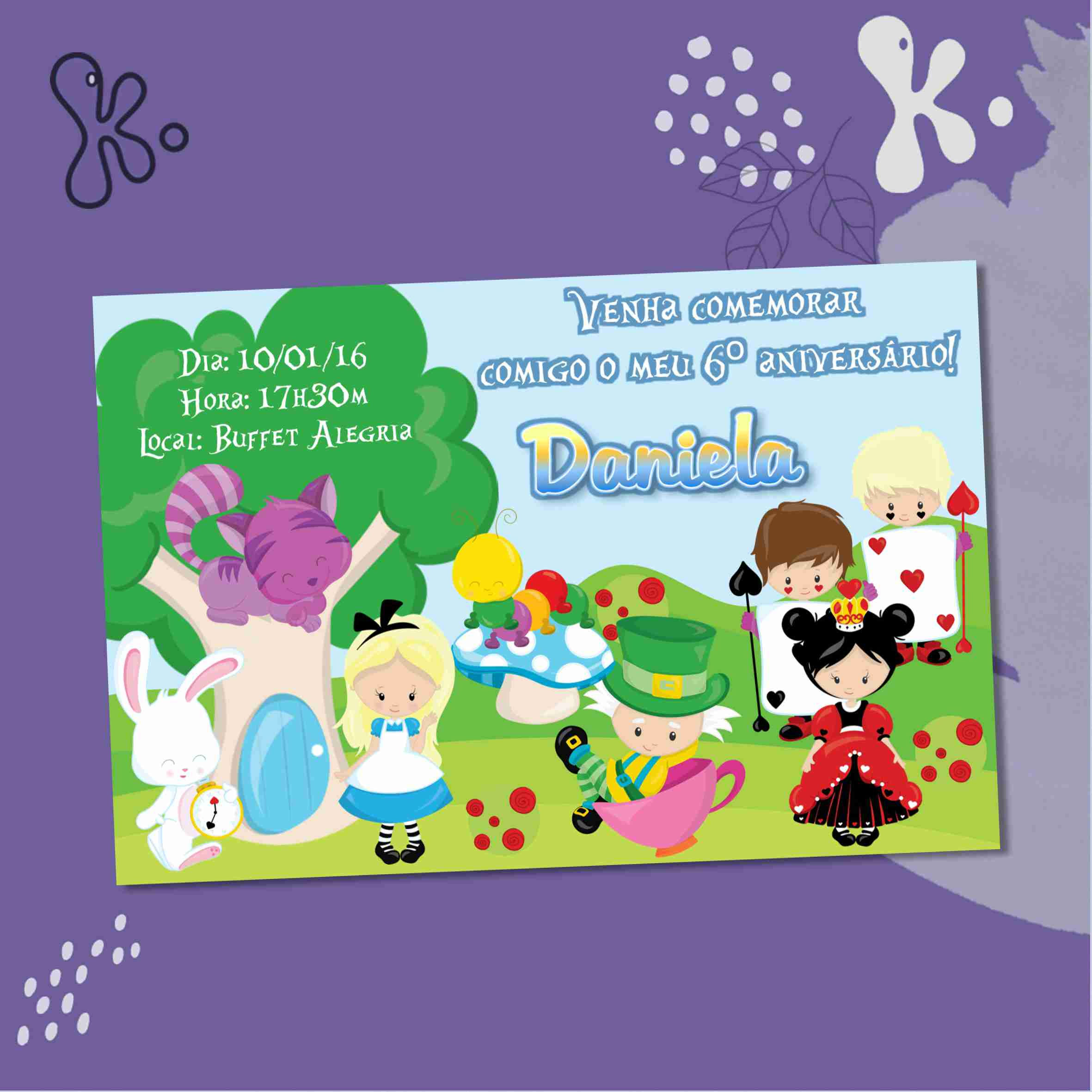 Convite Digital Alice no País das Maravilhas 13