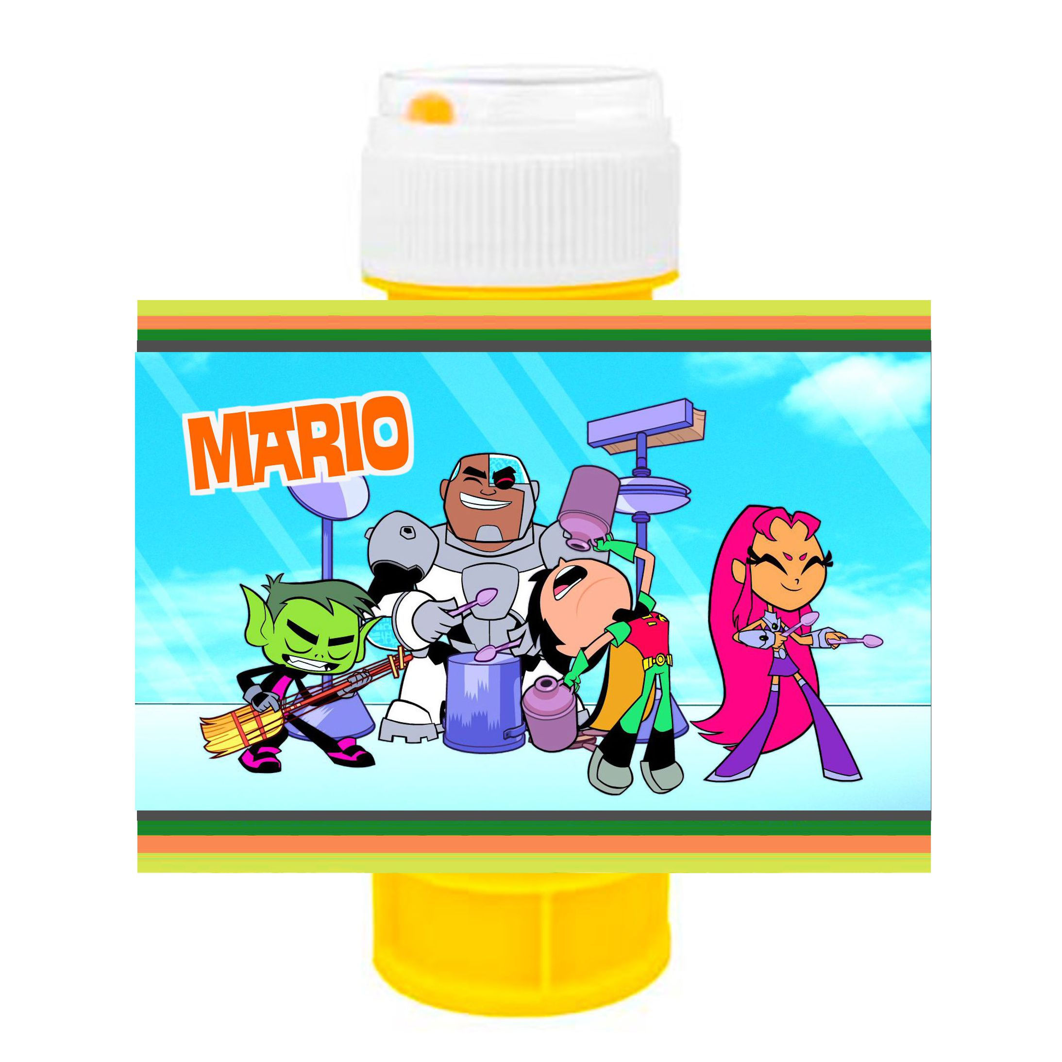 Autocolante para Bolinha de Sabão Teen Titans Go!