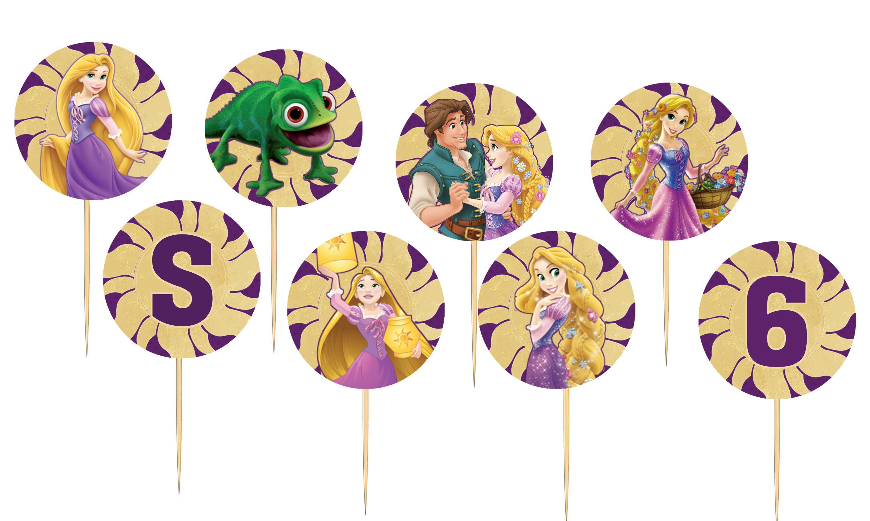Toppers doces salgados Rapunzel