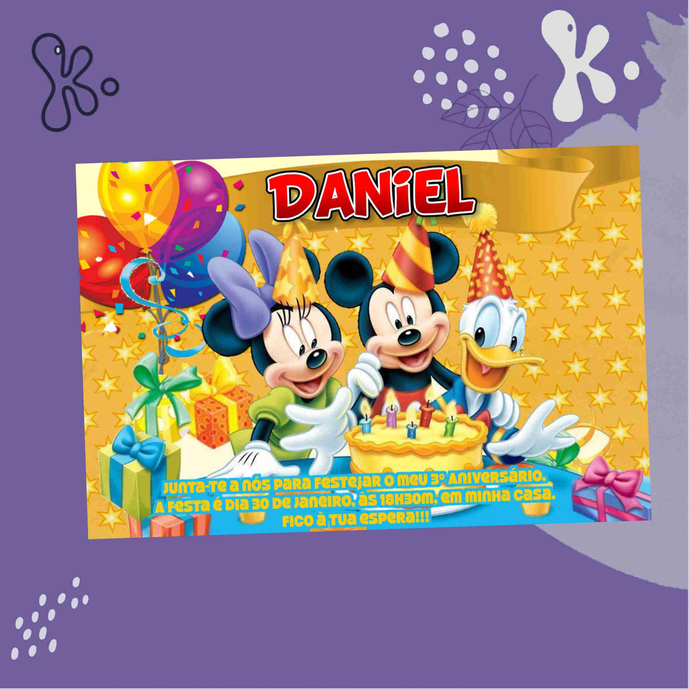 Convite Digital Mickey Mouse e Amigos 12