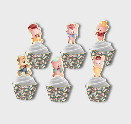 Conjunto de topper e wrapper