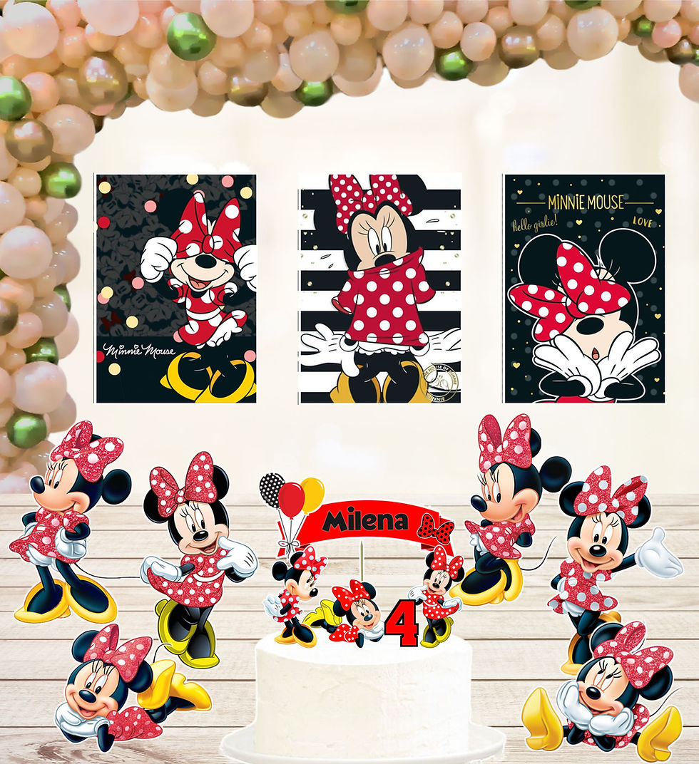 Kit de Festa Básico 1a Minnie Vermelha