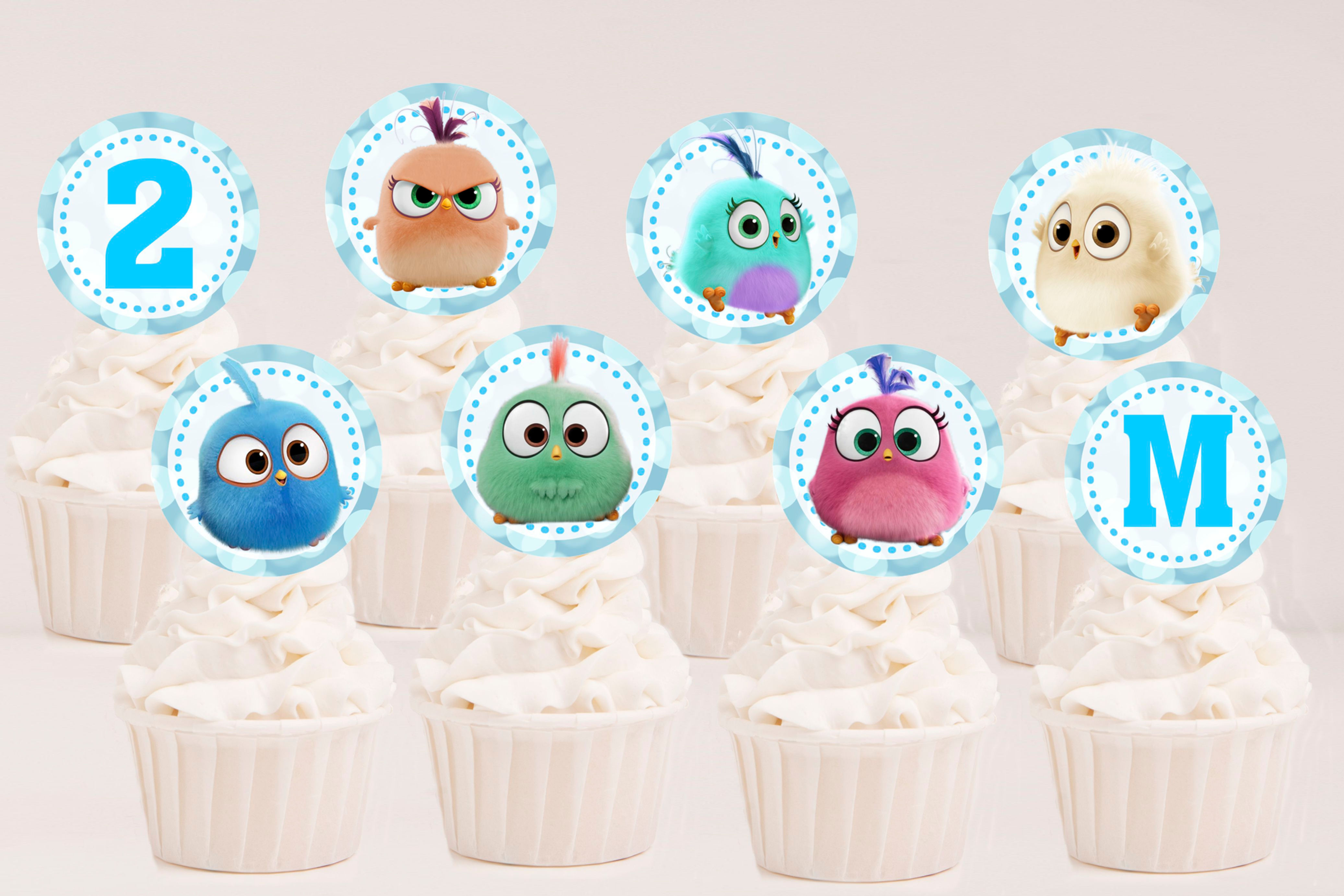 Toppers Cupcake Angry Birds Hatchlings