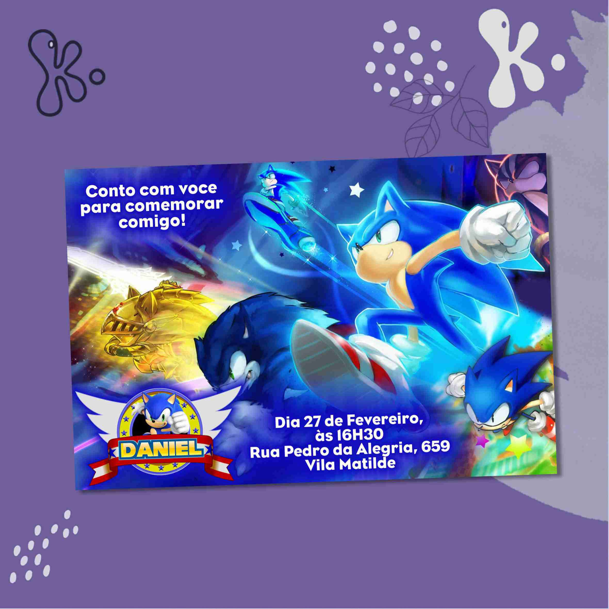 Convite Digital Sonic 4