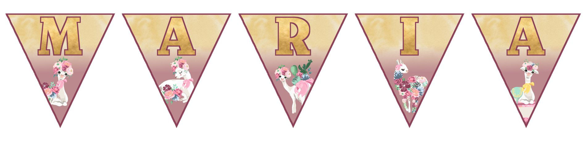 Bandeirolas com Nome Lamas