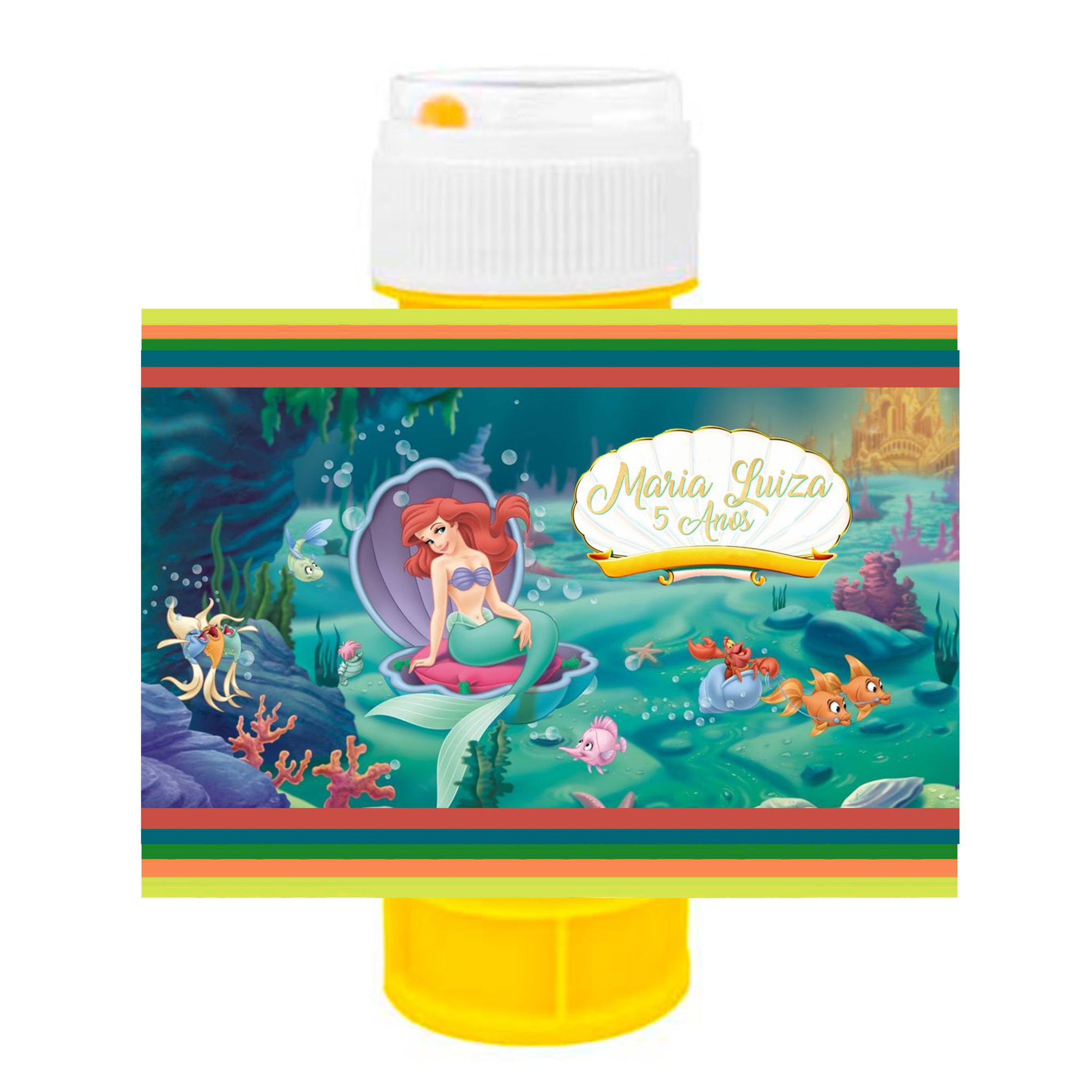 Autocolante para Bolinha de Sabão Ariel Pequena Sereia
