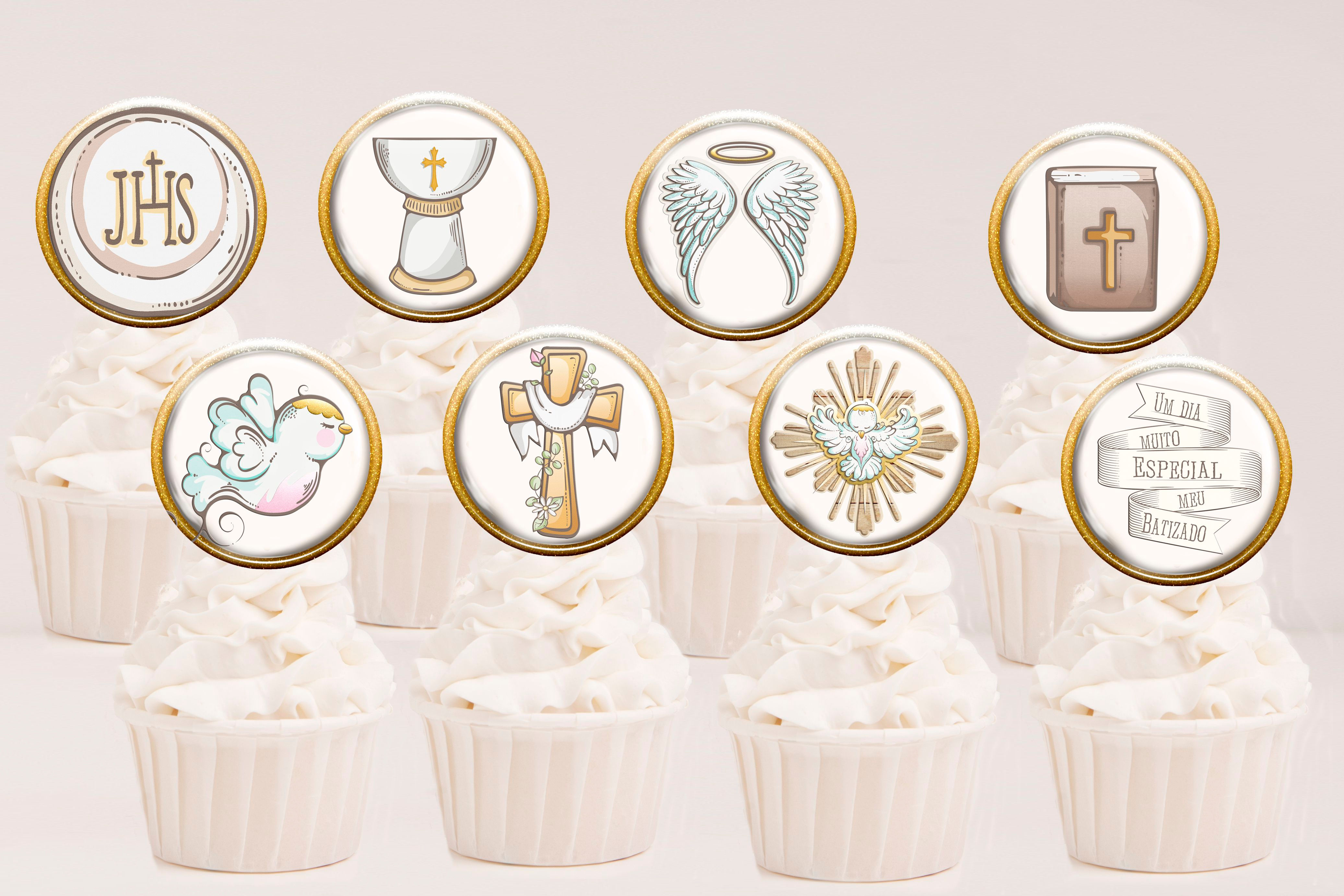 Toppers Cupcake Comunhão 2