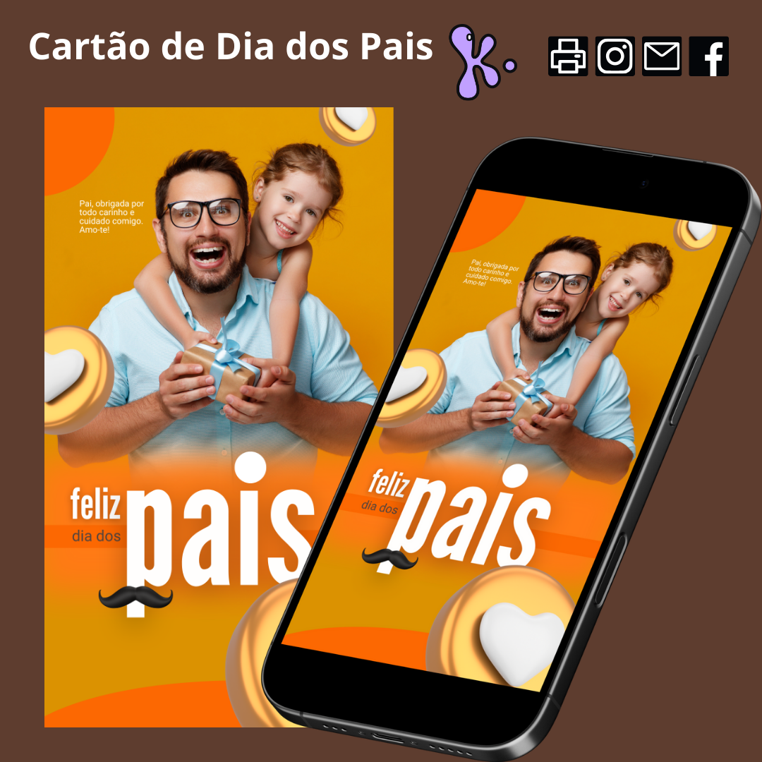 Cartão de Dia dos Pais Personalizado 1