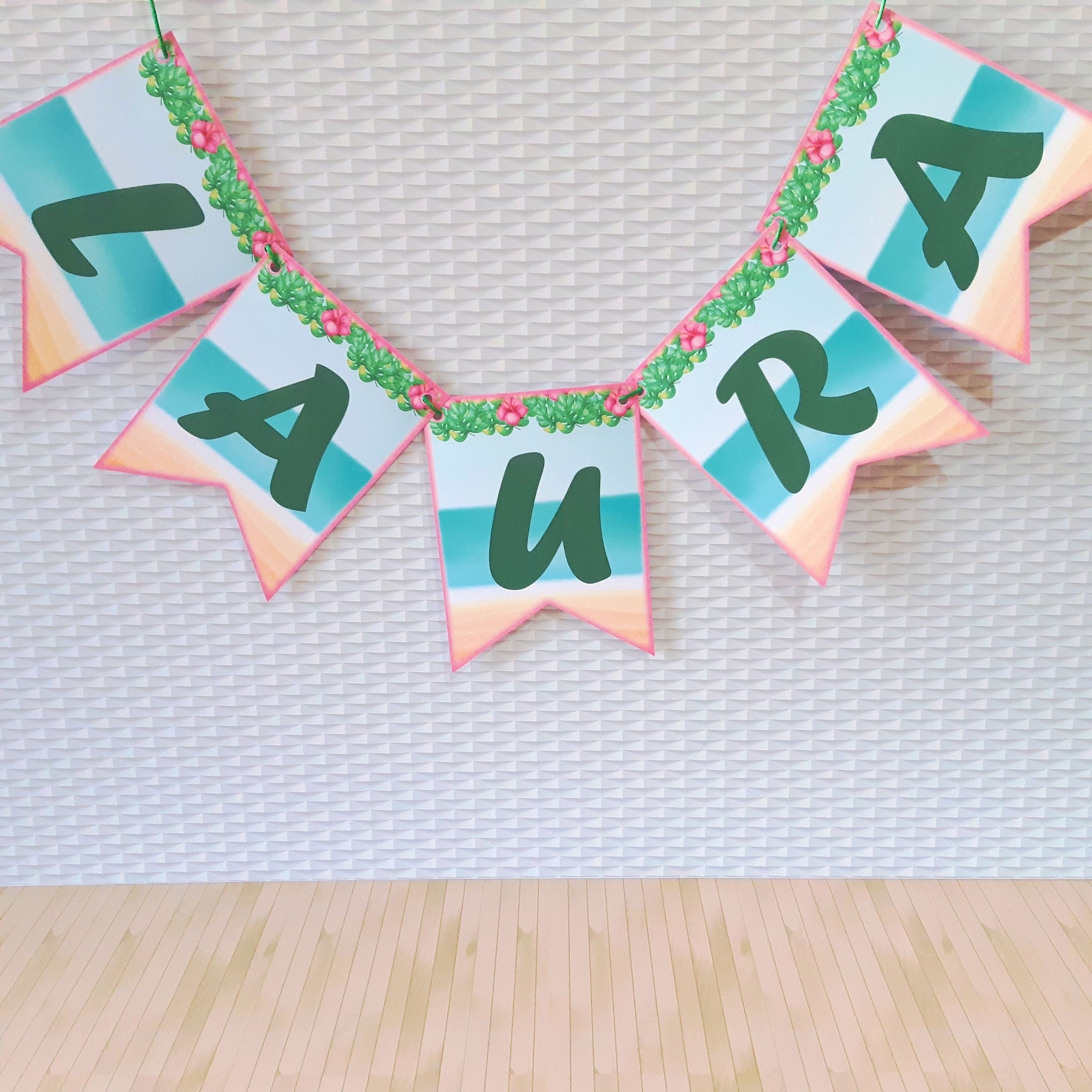 Bandeirolas com Nome Lilo e Stitch