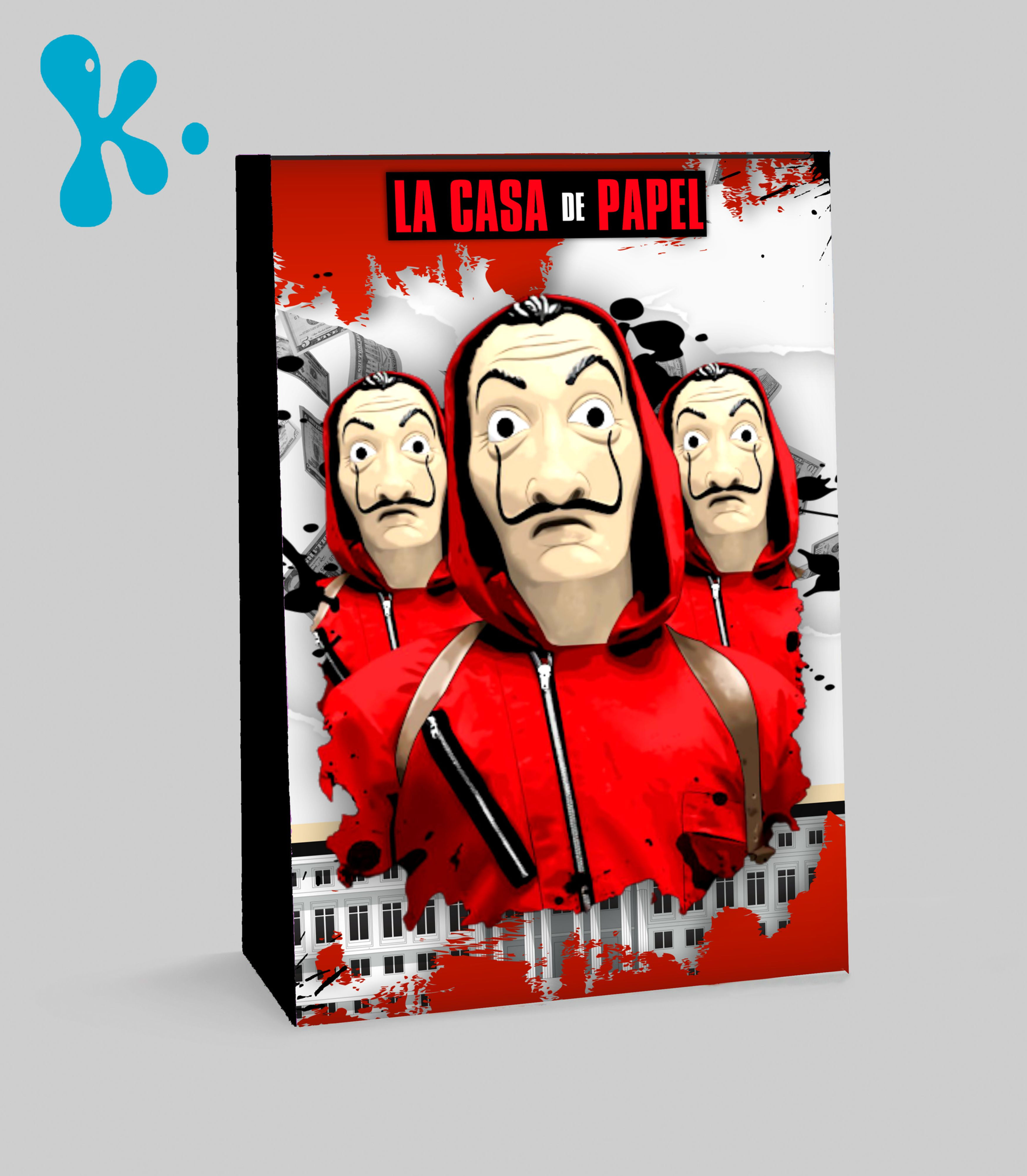 Saco lembrança La Casa de Papel personalizado para festa juvenil temática