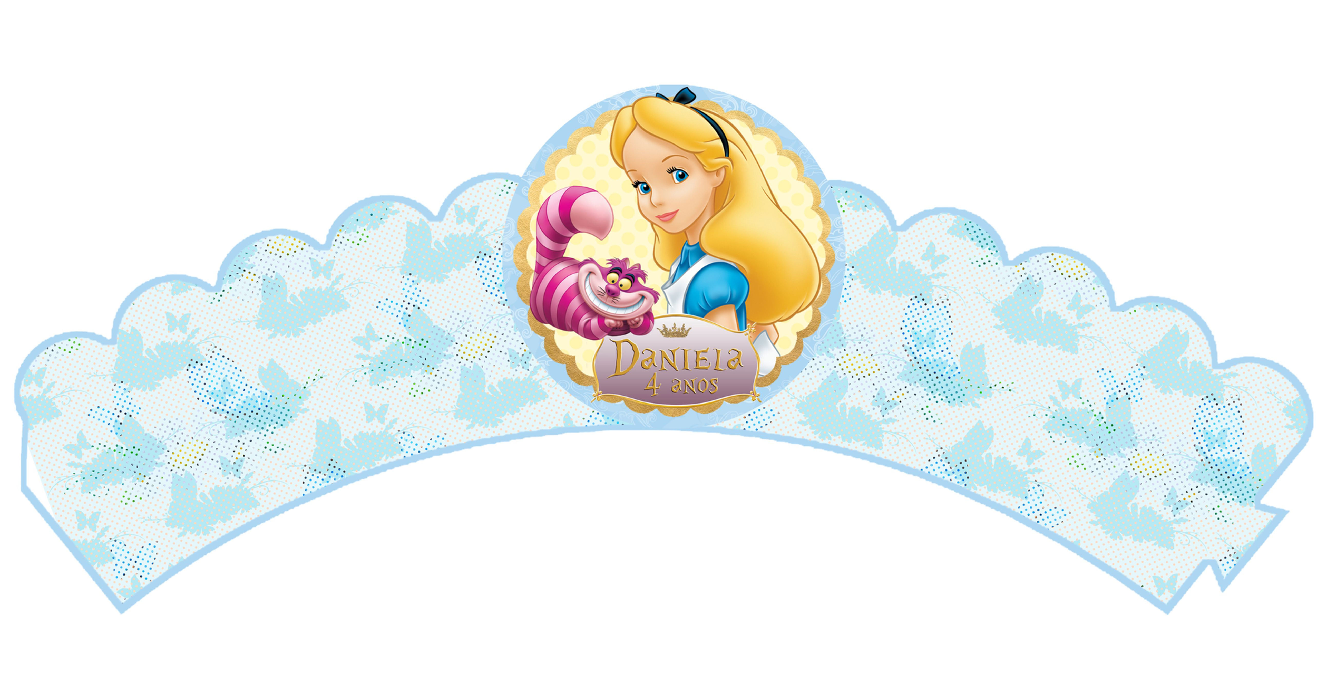 Wrapper para Cupcake Alice no País das Maravilhas