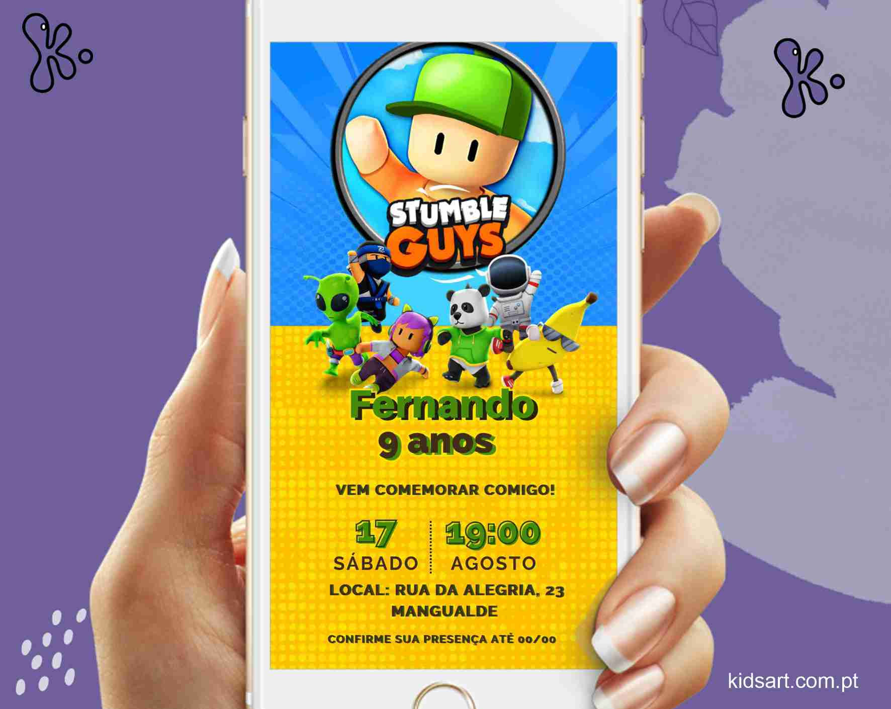 Convite Digital Stumble Guys 4a