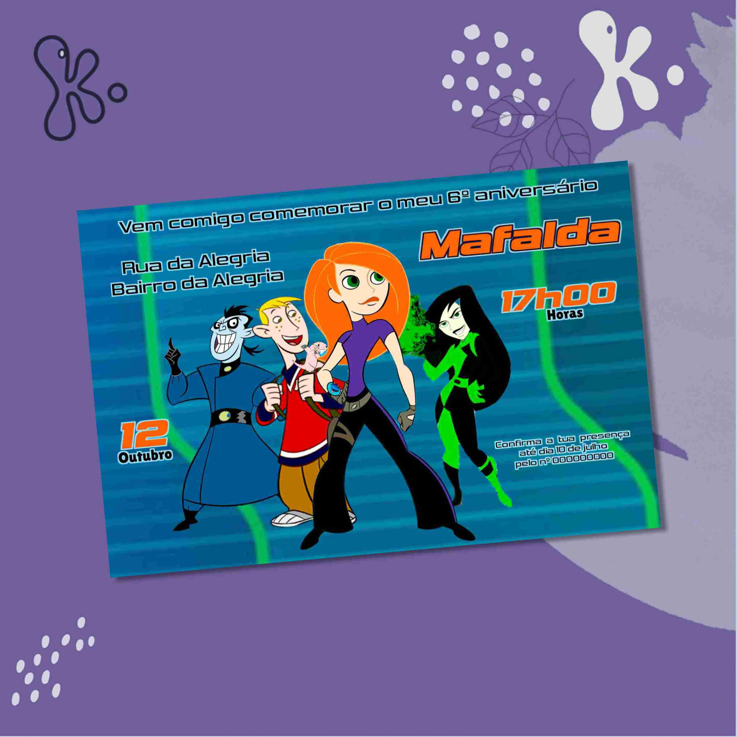 Convite Digital Kim Possible