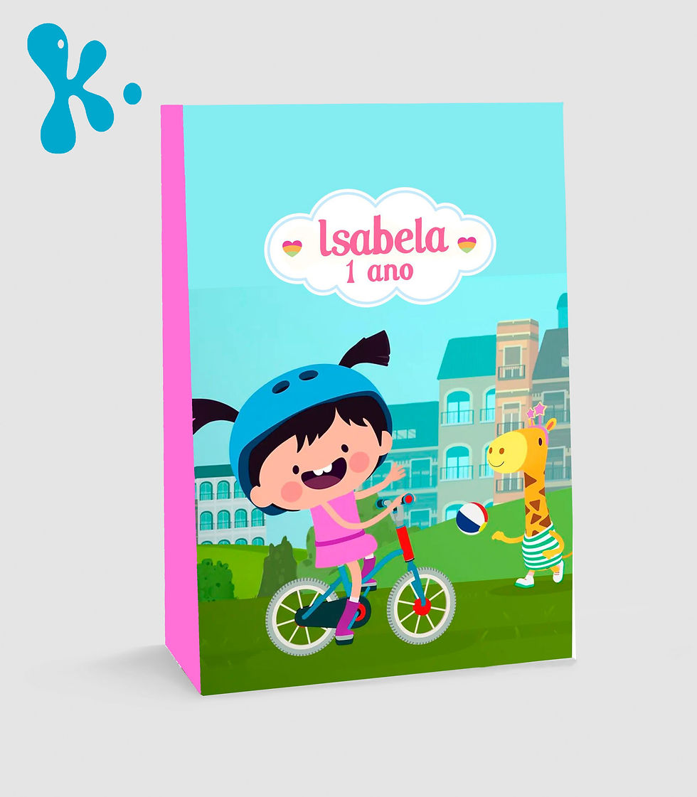 Saco Lembrança A pequena Lola visita a cidade