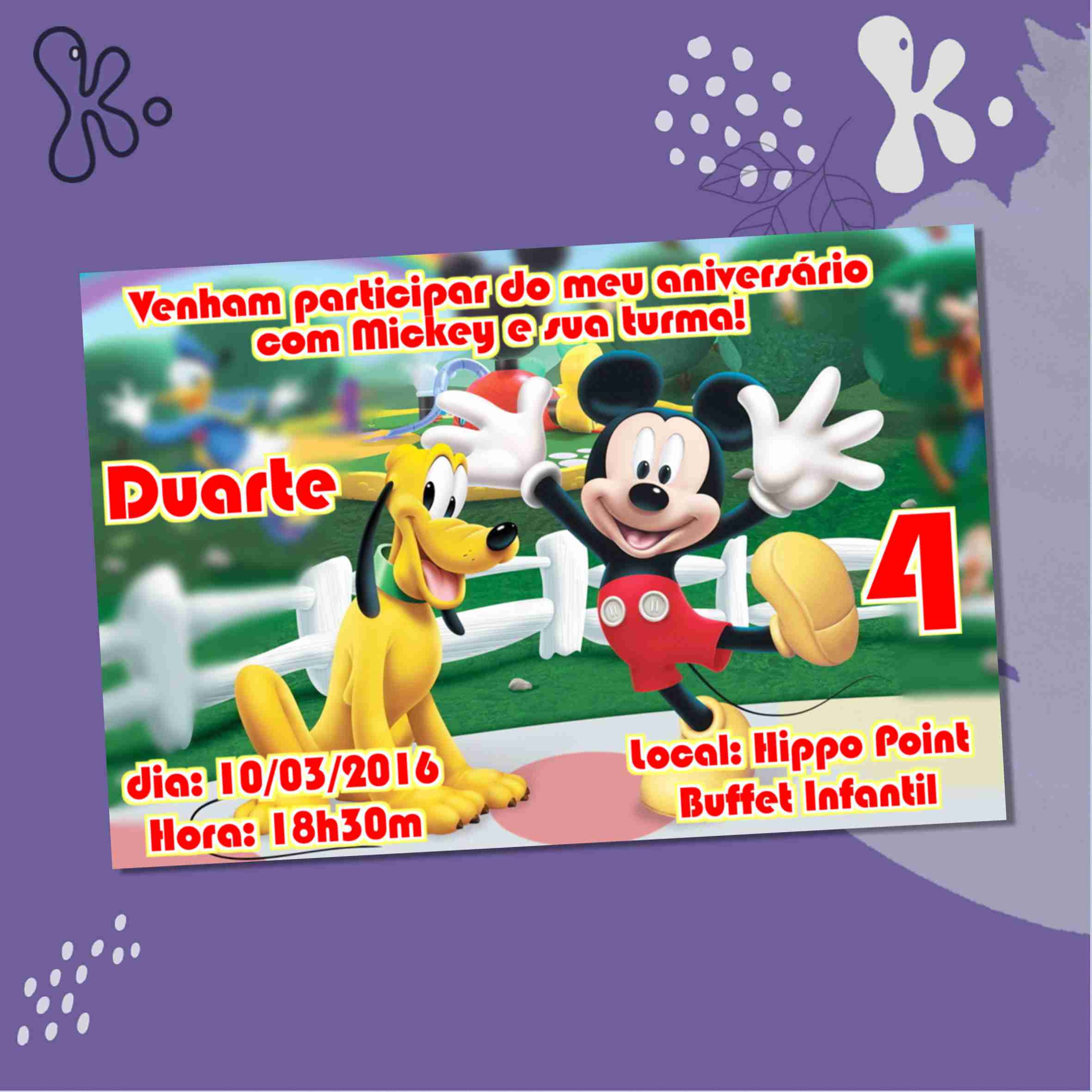Convite Digital Mickey 5
