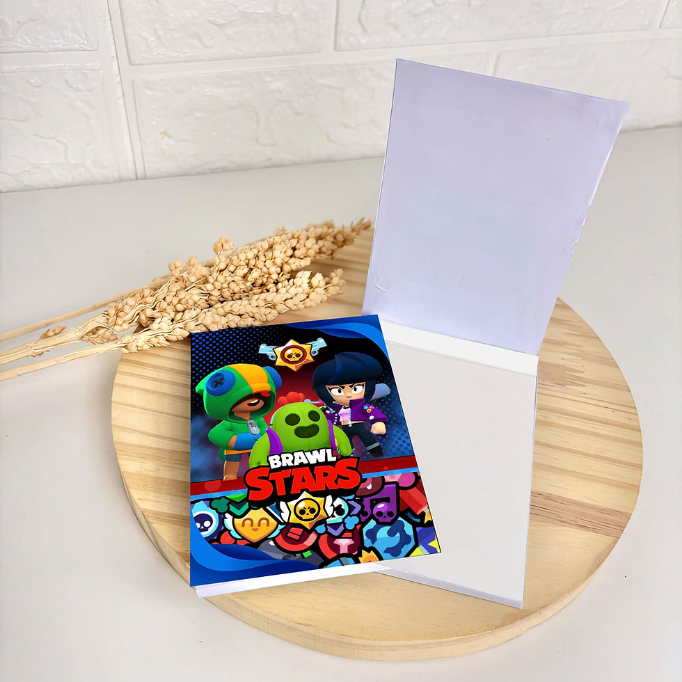Bloquinho de Anotações com Capa Brawl Stars