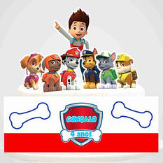 Topo e faixa para bolo