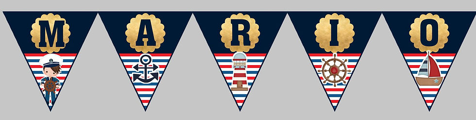 Bandeirolas com Nome Marinheiro