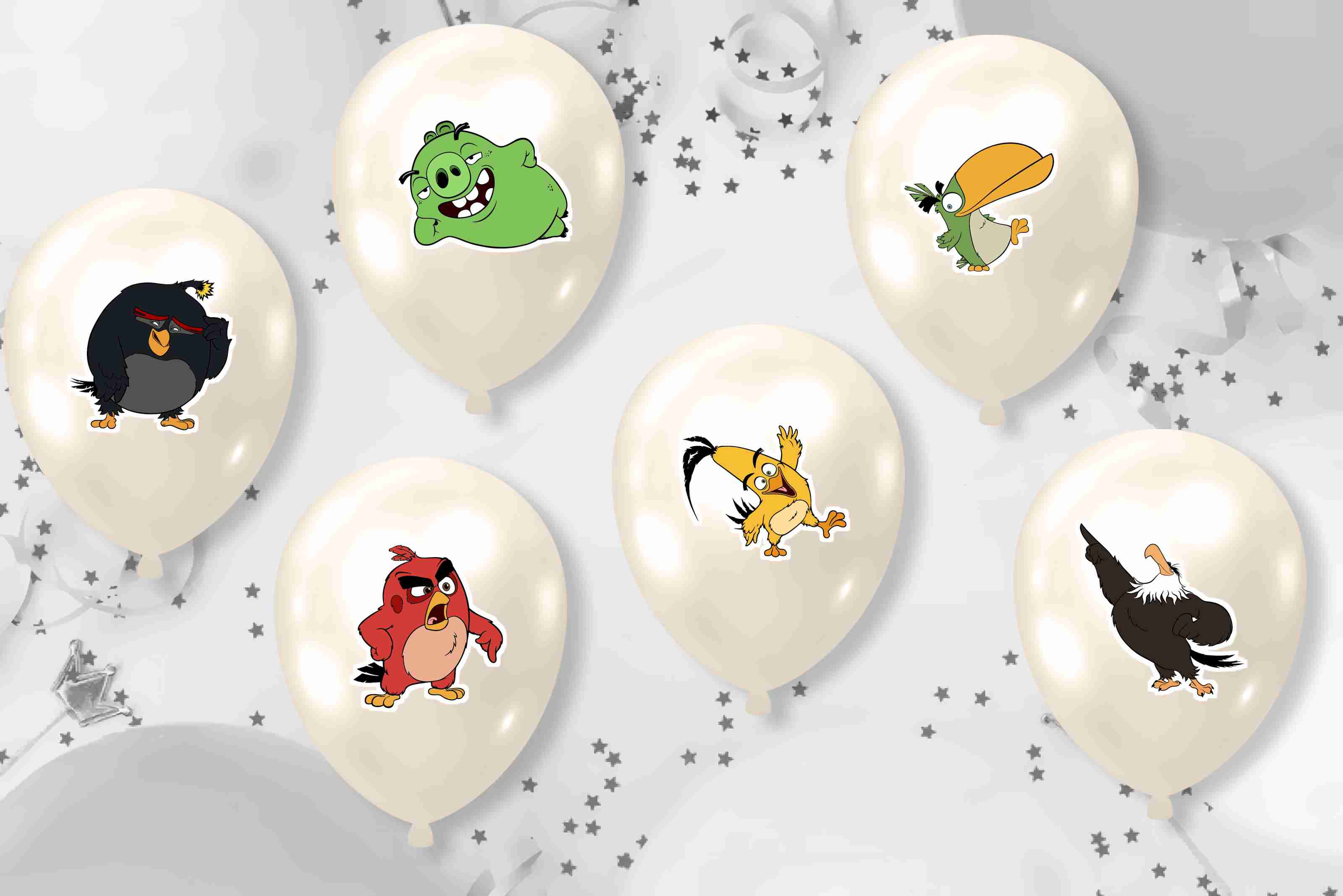 Autocolantes para balões Angry Birds