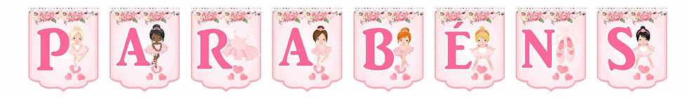 Bandeirolas Parabéns Bailarina 1